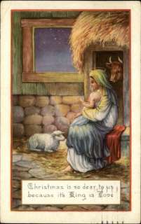 Whitney Christmas Nativity Scene c1910 Postcard  
