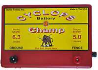 CYCLOPS CHAMP 5 JOULE, 50 MILE, ELECTRIC FENCE CHARGER ENERGIZER 