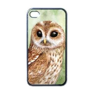 Black or White Apple Iphone 4 case, art Bird 57 Owl  