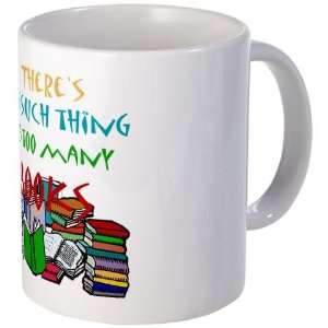  Too Many Books Cupsreviewcomplete Mug by  