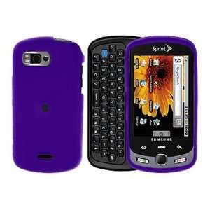 Samsung Moment M900 PDA Cell Phone Rubber Feel Purple Protective 