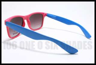 MULTI COLOR Wayfarer Retro Sunglasses 80s BLUE YELLOW  