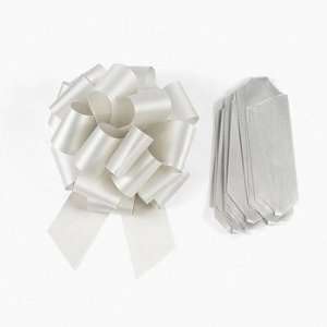 Silver Wedding Pew Bows   Party Decorations & Aisle Runners & Pew Bows
