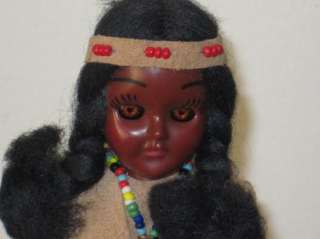 Vintage Native American Indian Bully Good Doll Beaded Girl Woman 