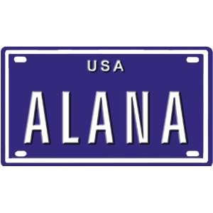  Alana USA mini metal embossed license plate name for bikes 