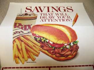 Vintage RAX Fast Food Restaurant COUPONS Advertising 1988   Nice 