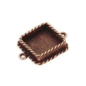   plated) Mini Square Bezel Link 24x18mm Findings Arts, Crafts & Sewing