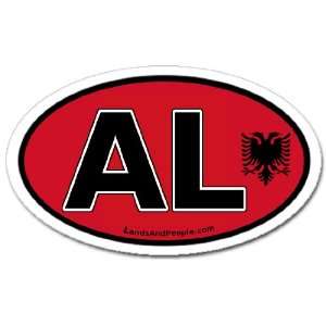  AL Albania Car Bumper Sticker Decal Oval Automotive