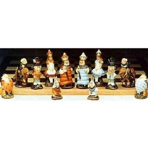    Alice Hand Painted Crushed Stone Chess Pieces Toys & Games