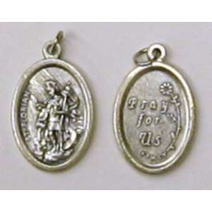  St. Florian Bulk Oxidized Medal with Jump Ring (M022FL 