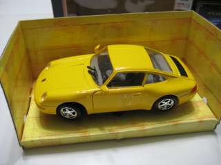 Motormax Porsche 911 Carrera Cp 124 Yellow Diecast NIB  