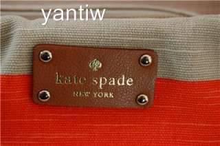 NWTKate Spade Stevie Jubilee Stripe Fabric Coral/Natu  
