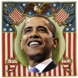  Obama Patriotic Square Button Arts, Crafts & Sewing