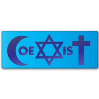 COEXIST coexistence peace loving bumper sticker 6 x 2  