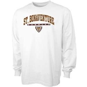  St. Bonaventure Bonnies White Mascot Bar Long Sleeve Shirt 