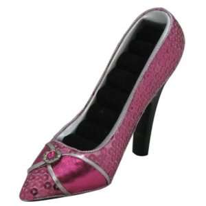  Disco Fever High Heel Shoe Ring Holder Pink 4x6