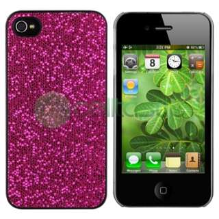 For Apple iPhone 4 4G Hot Pink Diamond Bling Case Cover  