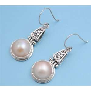  Mabe Pearl Stone Earrings   29 mm Jewelry