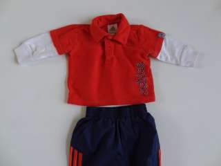 Boys Adidas Orange Outfit Size 12 Months  