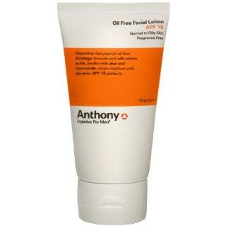 Anthony Logistics For Men Oil Free Facial Lotion SPF 15, 2.5 oz