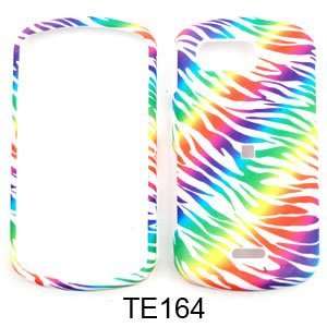  Samsung Moment m900 Rainbow Zebra Print on White Hard Case 