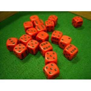    Standard Mini Red 6 Sided Dice with Black Pips Toys & Games