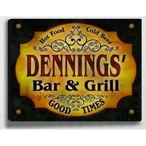  Denningss Bar & Grill 14 x 11 Collectible Stretched 