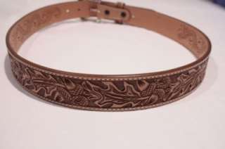 36 Leather Hand Made Belt Western Classic Cowboy Hand Tooled Leather 1 