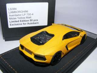 43 Looksmart Lamborghini Aventador in Matt Midas yellow Limtd 50 pcs 