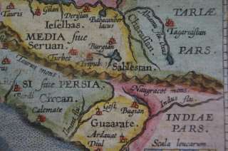 ASIA PERSIA IRAN IRAQ AFGHANISTAN ORIENT MAP ORTELIUS 1602 AD #A467S 