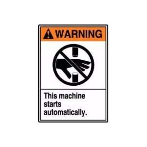 WARNING THIS MACHINE STARTS AUTOMATICALLY (W/GRAPHIC) 14 
