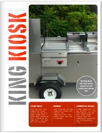 King Kiosk Hotdog Food & Drink Vending Catering Cart Concession Stand 