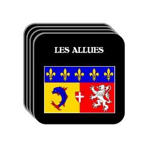 Rhone Alpes   LES ALLUES Set of 4 Mini Mousepad Coasters 