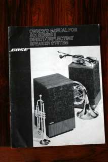 Bose 501 Series II Speaker Owners Manual *Original*  
