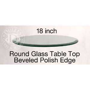  Glass Table Top 18 Round, 1/2 Thick, 1 Beveled Edge 