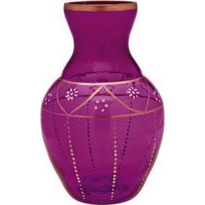  Purple 5 Inch Small Gilded Glass Vase (flower accents 