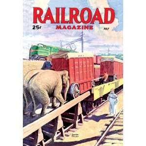  Railroad Magazine The Circus on the Tracks, 1946 20x30 