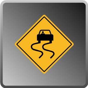  Slippery Road Ahead High Quality Aluminum .40 Thick Sign 