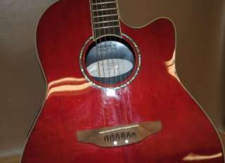 OVATION GC 057 RED ACOUSTIC ELECTRIC GUITAR _8 3287  