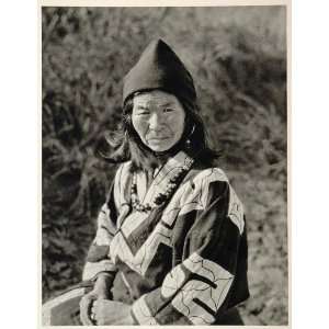  1930 Portrait Ainu Woman Hokkaido Japan Japanese 