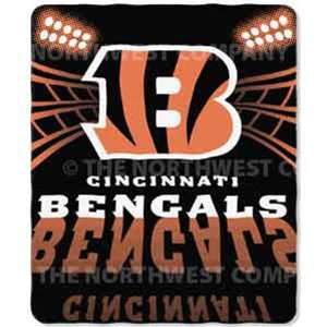  Cincinnati Bengals Light Weight Fleece NFL Blanket (Shadow 