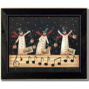  Jingle Bell Rock Folk Art Christmas Gift Framed Print 