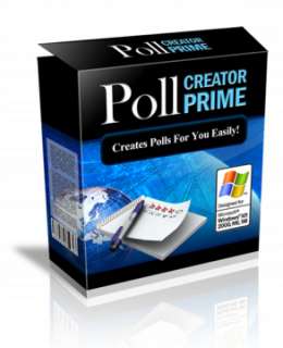 Voting Poll Creator Software For Your Website On CD  