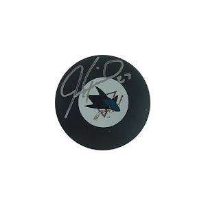  LOGAN COUTURE SAN JOSE SHARKS SIGNED HOCKEY PUCK,NHL,WITH 