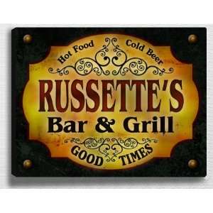  Russettes Bar & Grill 14 x 11 Collectible Stretched 