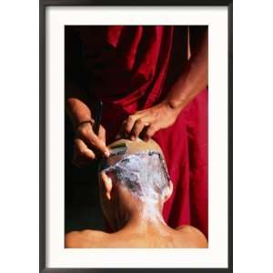  One Monk Shaving the Head of Another, Amarapura, Mandalay 