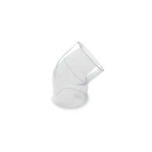  HARVEL CLEAR 417 020L Elbow,45 Deg,2 In,Solvent,PVC,Clear 