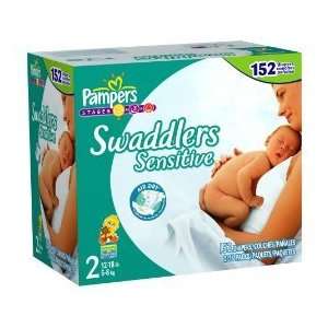  Pampers Swaddlers Sensitive Diapers, Size 2 (12 18 Lbs 