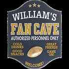   FAN CAVE FOOTBALL CUSTOM WOOD SPORTS BAR SIGN PERSONALIZED for ManCave