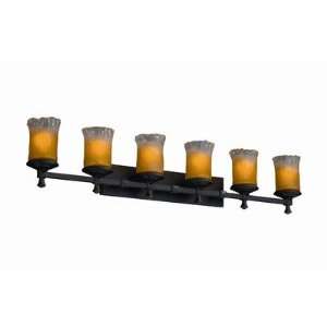  Justice Design GLA 8536 16 AMBR NCKL Deco   Six Light Bath 